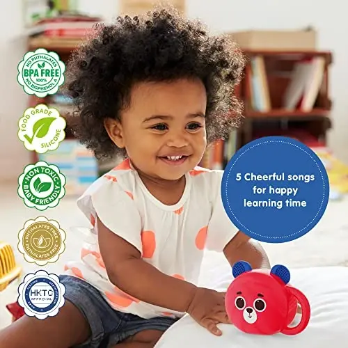 Teddy tunez Baby Toys Musical Toy Interactive Development Educational Kids Music Station Rattle Teething Safety Easy Hold Grab Sing Sensory - 4