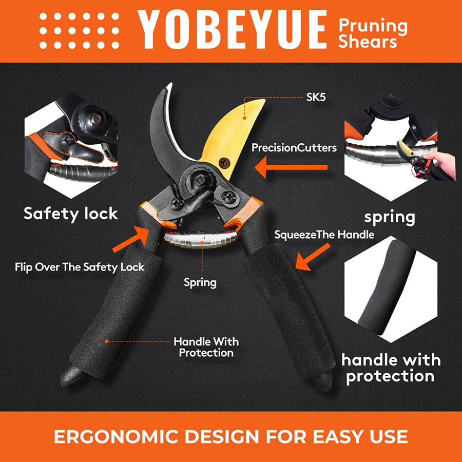 MUZPU Pruner & Hedge Shears, 8
