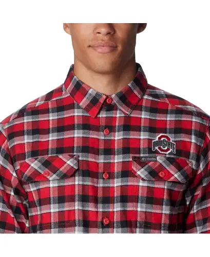 Мужская алая фланелевая рубашка с длинным рукавом Ohio State Buckeyes Flare Gun - 3