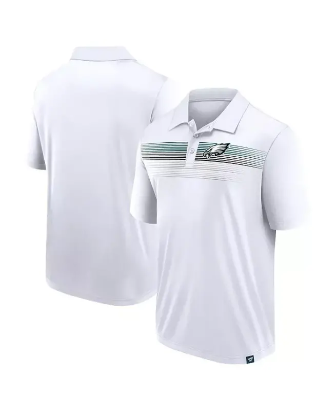 Мужская белая футболка-поло Philadelphia Eagles Victory For Us Interlock - FANATICS