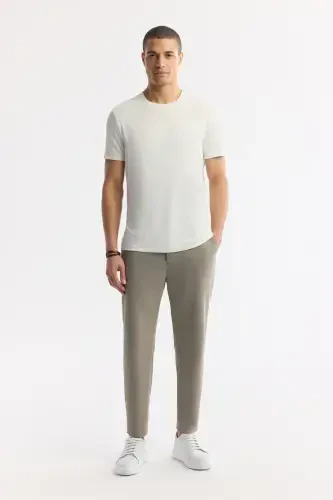 Мужская белая футболка Soft Touch с круглым вырезом Regular Fit B001031 - 1