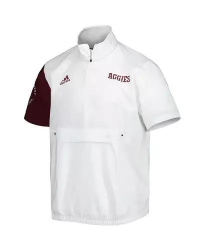 Мужская белая куртка Texas A&M Aggies M STM AEROREADY на молнии 1/4 - белая - ADIDAS (1)