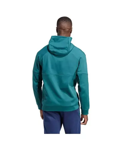 Мужская бирюзовая толстовка LA Galaxy 2023 Player Travel Pullover Hoodie-Teal - 2
