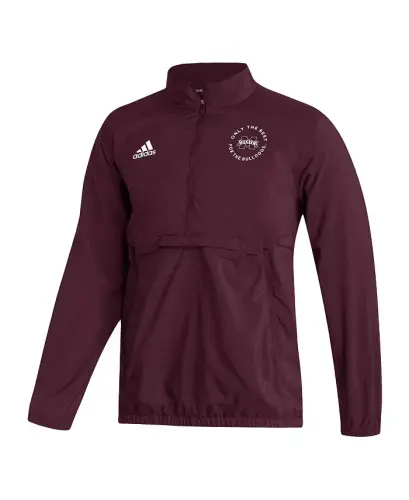 Мужская бордовая куртка Mississippi State Bulldogs AEROREADY на молнии до середины груди – бордовая - 3