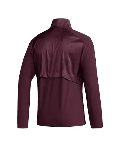 Мужская бордовая куртка Texas A&M Aggies Sideline AEROREADY Raglan Sleeve Quarter-Zip Jacket-Maroon - 4