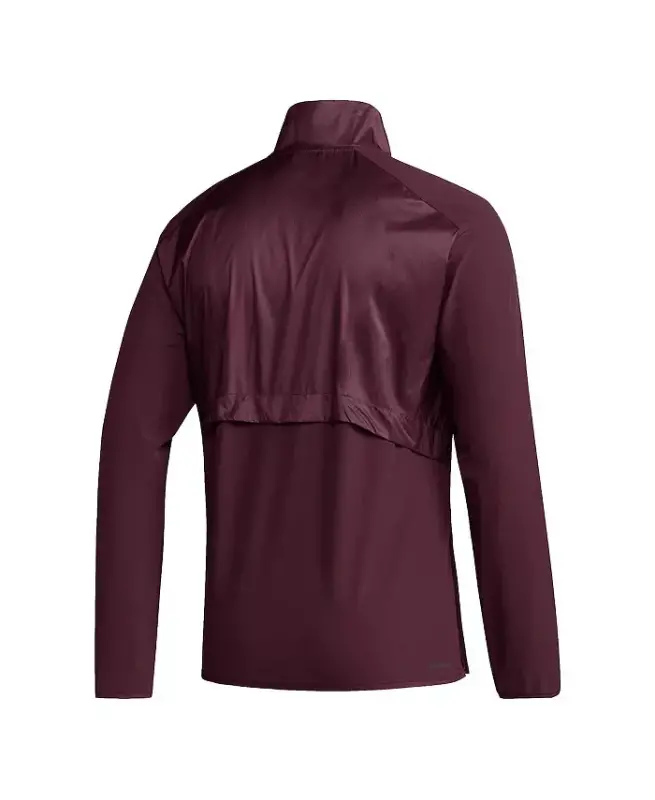 Мужская бордовая куртка Texas A&M Aggies Sideline AEROREADY Raglan Sleeve Quarter-Zip Jacket-Maroon - 4