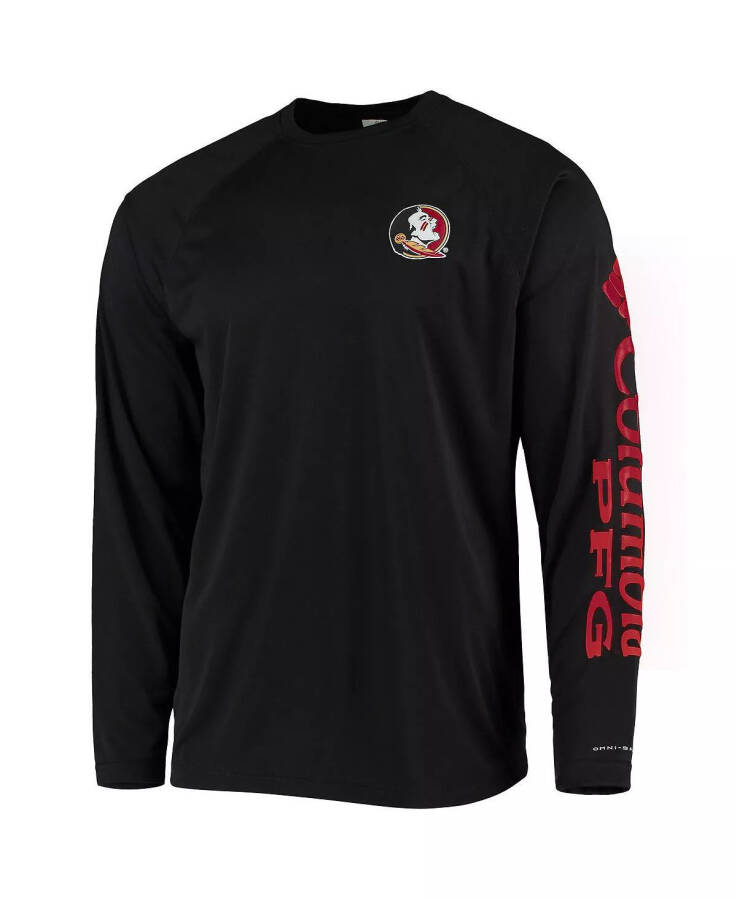 Мужская черная футболка с длинным рукавом Florida State Seminoles Terminal Tackle Omni-Shade Raglan Black - 2