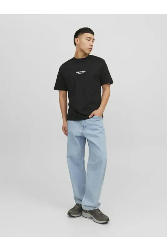 Мужская черная футболка с круглым вырезом Jack&Jones Vesterbro - 2