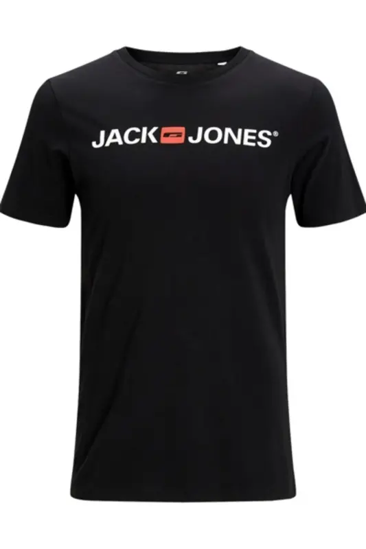 Мужская черная футболка с логотипом Jack&Jones Corp - 1