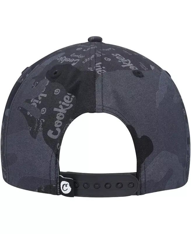 Мужская черная кепка Snapback с камуфляжным рисунком - 4