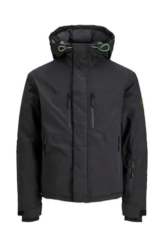 Мужская черная куртка с капюшоном Jack & Jones Alpine - Черный 