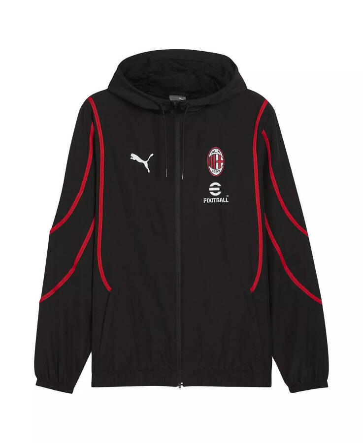 Мужская черная толстовка AC Milan 2024/25 с капюшоном и молнией dryCELL - 3