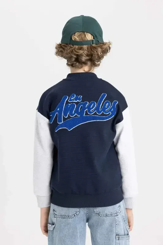 Мужская детская куртка-бомбер с воротником-гольф B6635A824SP - 6