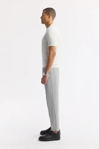 Мужская экрю поло воротник rayon трико regular fit футболка A51Y5015-Ekru - 3