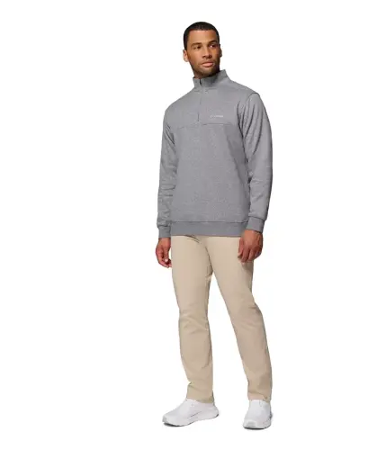 Мужская флисовая толстовка с молнией на четверть длины Hart Mountain II - Charcoal Heather - COLUMBIA (1)