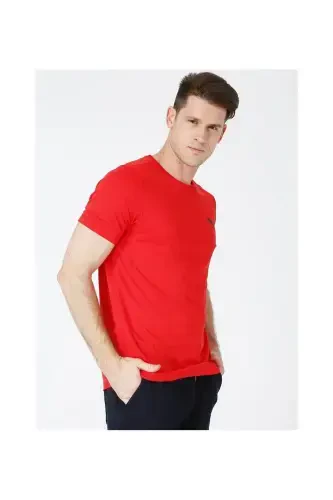 Мужская футболка Active Small Logo-Красный - 5