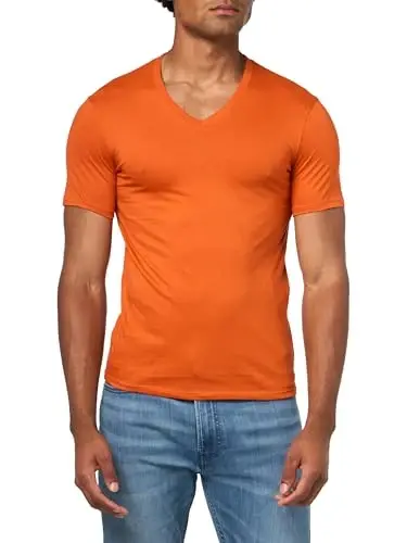 Мужская футболка Armani Exchange из пима-хлопка с коротким рукавом и V-образным вырезом 