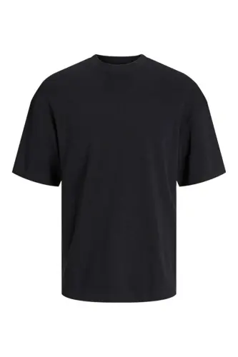 Мужская футболка Basic свободного кроя - 12254412-BLACK - 5