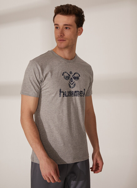 Мужская футболка Hummel серого цвета с круглым вырезом 910946-2848 AKIRA T-SHIRT S/S TEE - 3