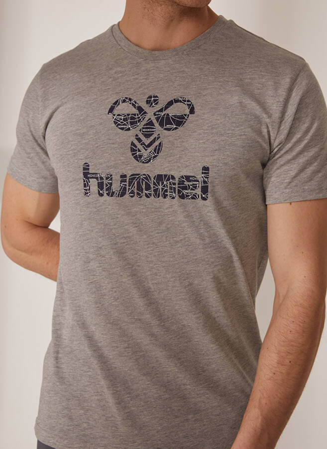 Мужская футболка Hummel серого цвета с круглым вырезом 910946-2848 AKIRA T-SHIRT S/S TEE - 6