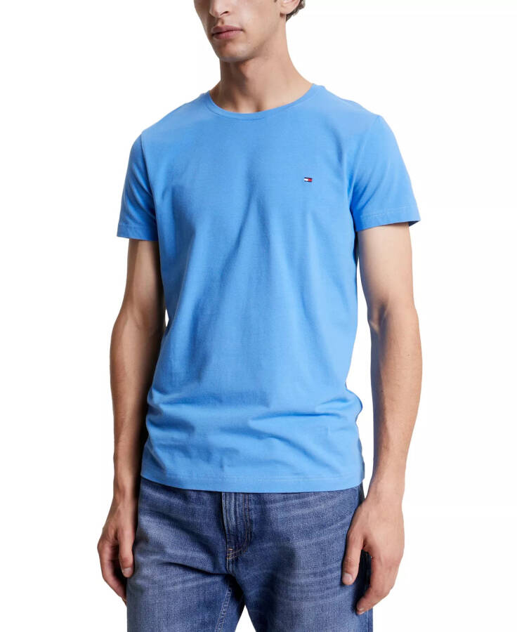Мужская футболка из стрейч-хлопка Slim Fit, цвет: сонно-голубой - 1