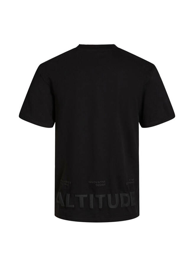 Мужская футболка Jack & Jones с круглым вырезом черного цвета JCOALTITUDE TEE SS CREW NECK - 4