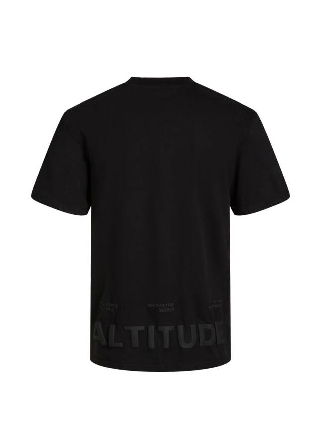 Мужская футболка Jack & Jones с круглым вырезом черного цвета JCOALTITUDE TEE SS CREW NECK - 6