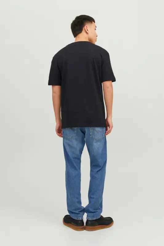 Мужская футболка Jack&Jones Star с круглым вырезом черного цвета - 3