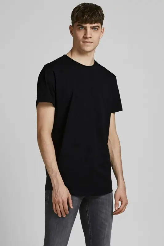 Мужская футболка Jjebasher с круглым вырезом 12182498 Черный-Черный - JACK & JONES