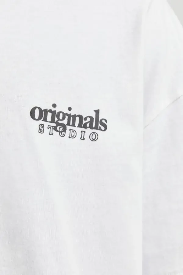 Мужская футболка JORBARI BACK TEE SS CREW NECK с белым воротником - 5