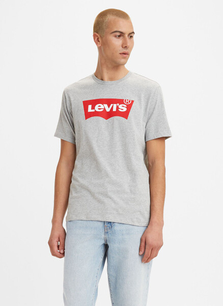 Мужская футболка Levi's серого цвета с круглым вырезом - 1