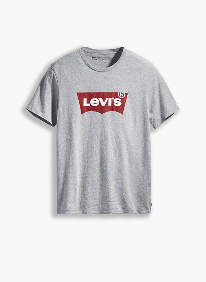 Мужская футболка Levi's серого цвета с круглым вырезом - 3