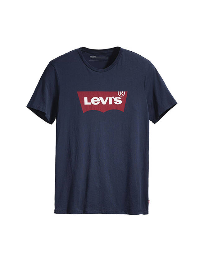 Мужская футболка Levi's темно-синего цвета с круглым вырезом - 3