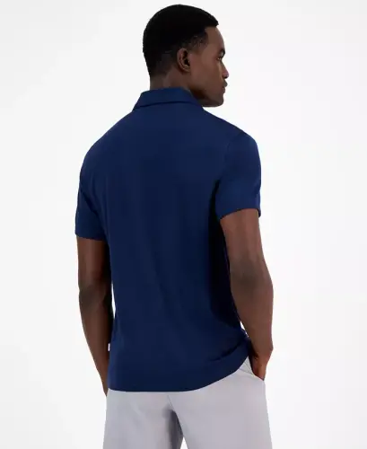 Men's AlfaTech Stretch Solid Polo Shirt, Created for Modazone-Neo Navy - ALFANI (1)