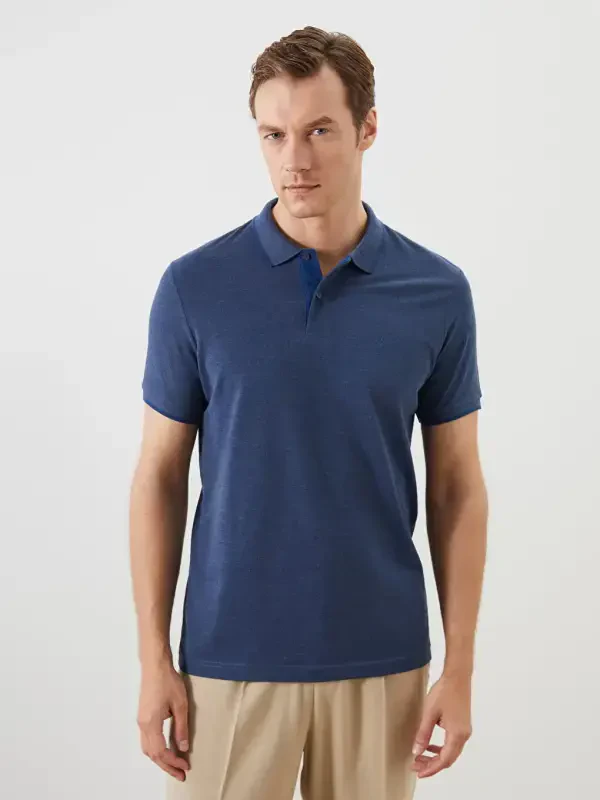 Мужская футболка поло с коротким рукавом из пике - LC WAIKIKI