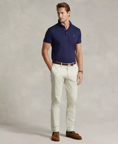 Мужская футболка-поло Slim-Fit из мягкого хлопка 