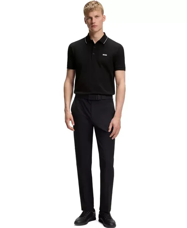 Мужская футболка-поло Slim Fit с тональным логотипом - 2
