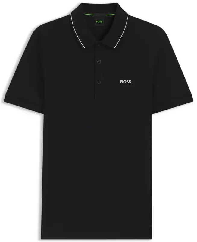Мужская футболка-поло Slim Fit с тональным логотипом - 4