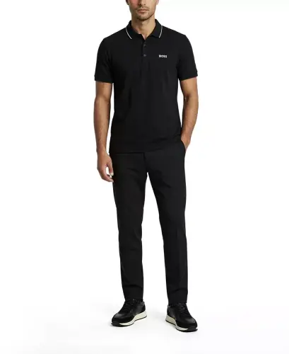 Мужская футболка-поло Slim Fit с тональным логотипом - 6