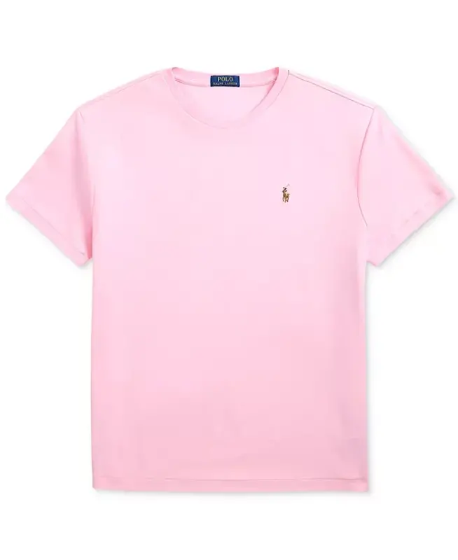 Мужская футболка приталенного кроя из мягкого хлопка на заказ - Carmel Pink - 5