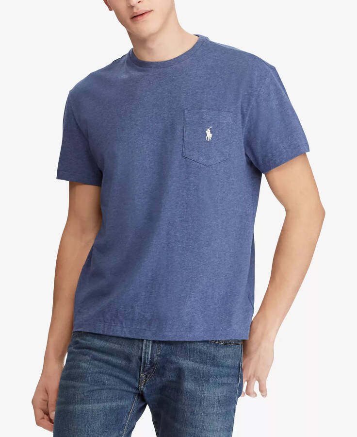 Мужская футболка с классическим воротником Derby Blue Heather - 1