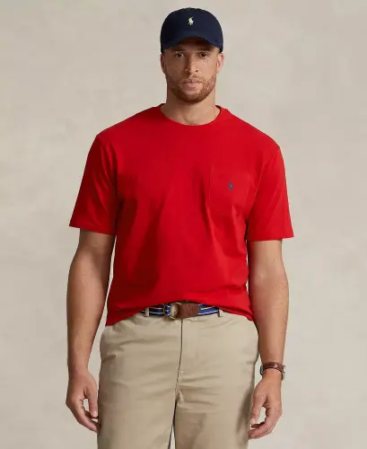 Мужская футболка с круглым вырезом и карманом Big & Tall — RL 2000 Красный - POLO RALPH LAUREN (1)