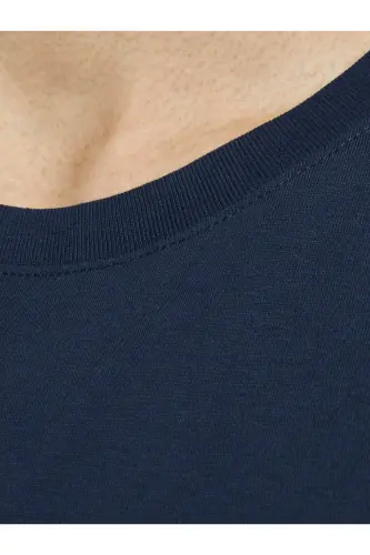 Мужская футболка с круглым вырезом и логотипом - Corplogo-Navy Blazer - 4