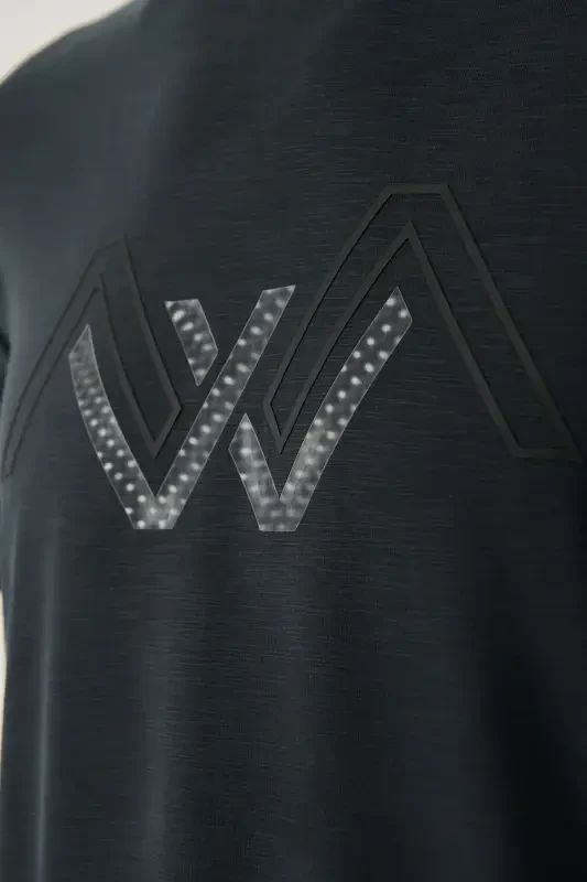 Мужская футболка с принтом велосипедного воротника антрацитового цвета Soft Touch Regular Fit A41y1131 - 5