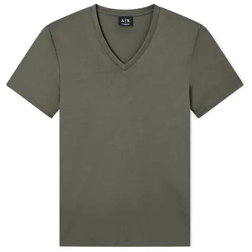 Мужская футболка с V-образным вырезом Armani Exchange из джерси из пима-хлопка с коротким рукавом 