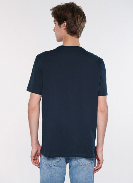 Мужская футболка с воротником поло синего цвета M0610260-70490_MAVI LOGO T-SHIRT - 3