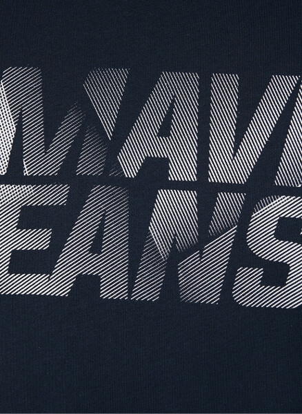 Мужская футболка с воротником поло синего цвета M0610260-70490_MAVI LOGO T-SHIRT - 5