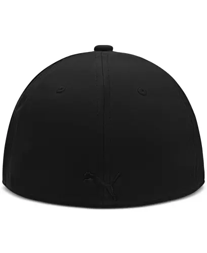 Мужская кепка облегающего кроя из сплава однотонного цвета с логотипом кошки - 2