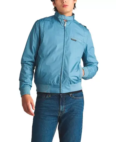 Мужская классическая культовая куртка-гонка (Slim Fit)-Slate - 4