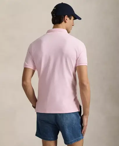 Мужская классическая рубашка поло из сетчатой ткани - Bath Pink/C1730 
